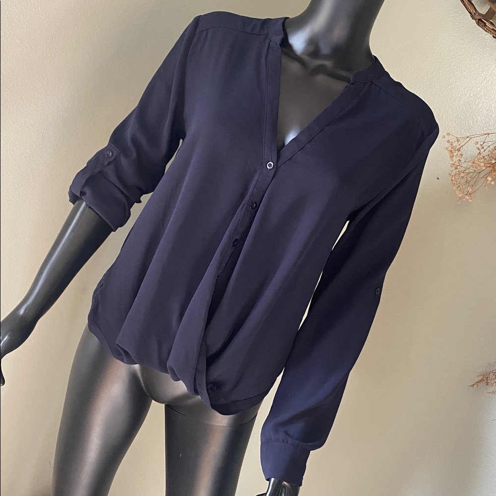 Lulu's Navy Blue Blouse - Picture 4 of 14